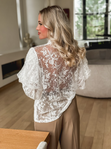 Blouse en dentelle Tanina - Blanc