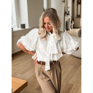 Blouse en dentelle Tanina - Blanc