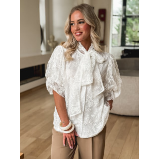 Blouse en dentelle Tanina - Blanc