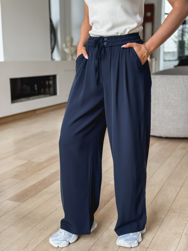 Pantalon fluide Emy - Bleu marine