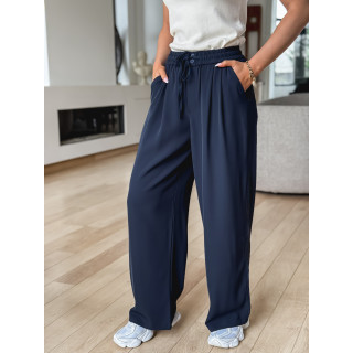 Pantalon fluide Emy - Bleu marine