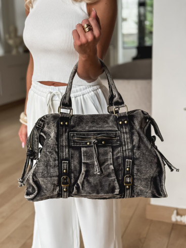 Sac en jeans Bess - Noir