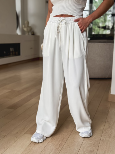 Pantalon fluide Emy - Blanc