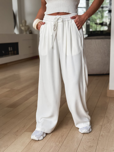 Pantalon fluide Emy - Blanc