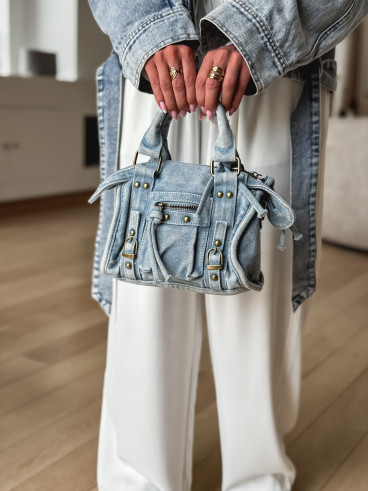 Mini sac en jeans Louison - Bleu clair