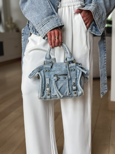 Mini sac en jeans Louison - Bleu clair