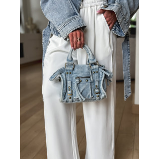 Mini sac en jeans Louison - Bleu clair