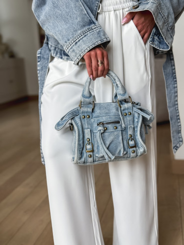 Mini sac en jeans Louison - Bleu clair