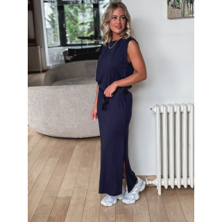 Robe longue Naïla - Bleu marine