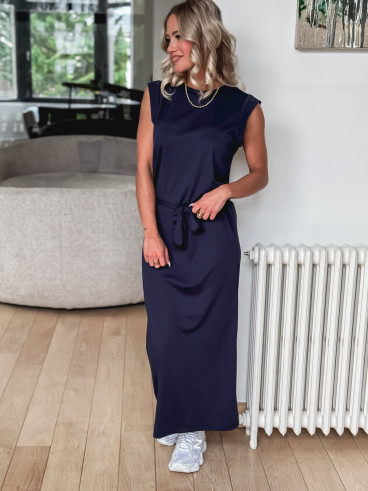 Robe longue Naïla - Bleu marine