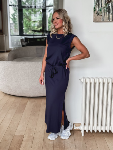 Robe longue Naïla - Bleu marine