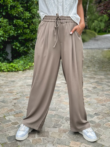 Pantalon fluide Emy - Taupe