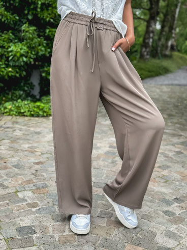 Pantalon fluide Emy - Taupe