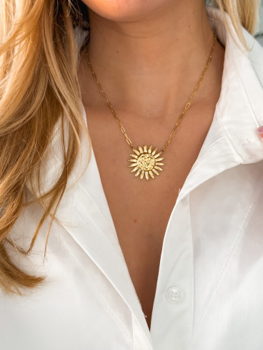 Collier Tournesol - Doré