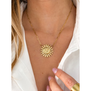 Collier Tournesol - Doré