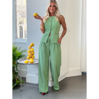 Gilet sans manches Alexane - Vert sauge