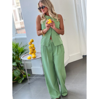 Gilet sans manches Alexane - Vert sauge