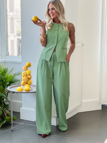 Pantalon Alexane - Vert sauge