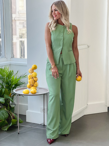 Pantalon Alexane - Vert sauge