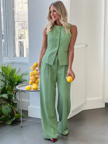 Pantalon Alexane - Vert sauge