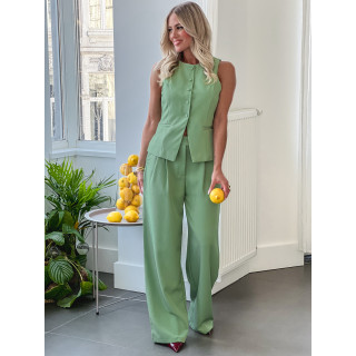 Pantalon Alexane - Vert sauge