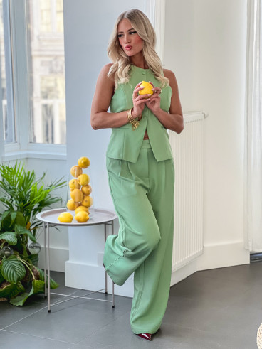 Pantalon Alexane - Vert sauge