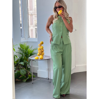 Pantalon Alexane - Vert sauge