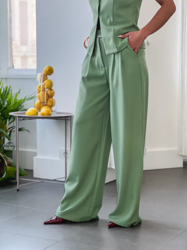 Pantalon Alexane - Vert sauge