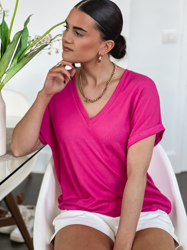 T-shirt Athéna - Fuchsia