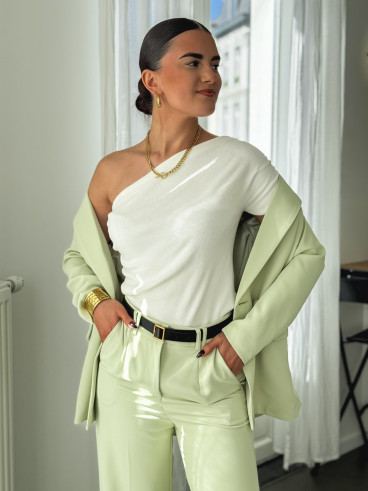 Blouse asymétrique Marion - Blanc