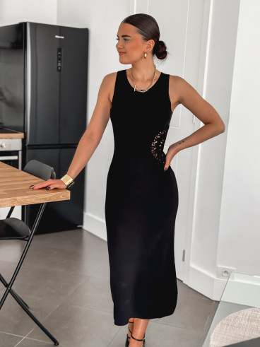 Robe longue Milena - Noir