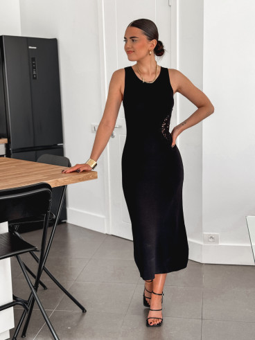 Robe longue Milena - Noir