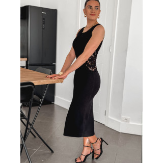 Robe longue Milena - Noir