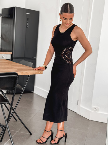 Robe longue Milena - Noir