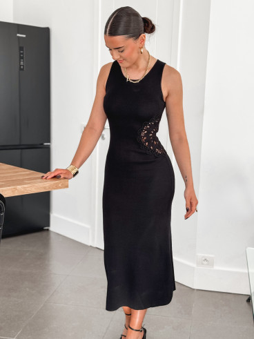 Robe longue Milena - Noir