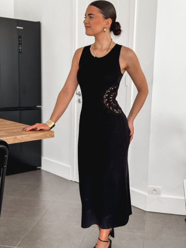 Robe longue Milena - Noir