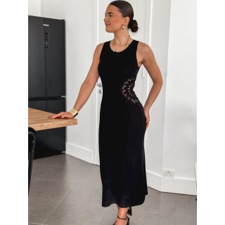 Robe longue Milena - Noir