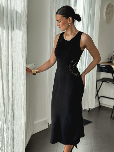 Robe longue Milena - Noir