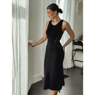 Robe longue Milena - Noir