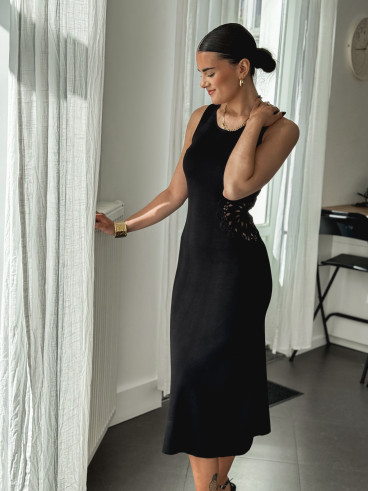 Robe longue Milena - Noir