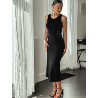 Robe longue Milena - Noir