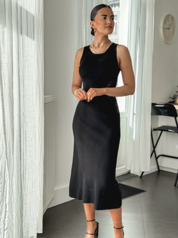 Robe longue Milena - Noir