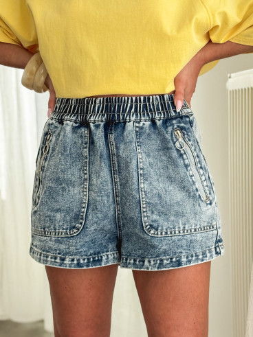 Short en jeans Rosélia - Bleu jeans