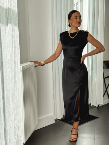 Robe longue Catharina - Noir