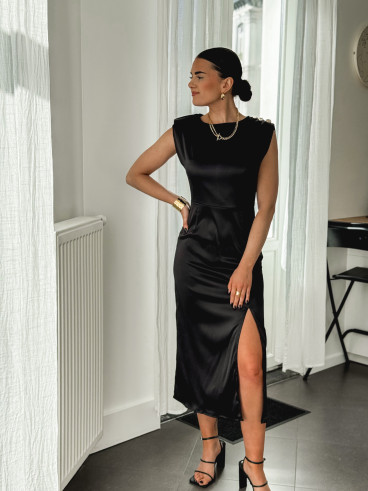 Robe longue Catharina - Noir