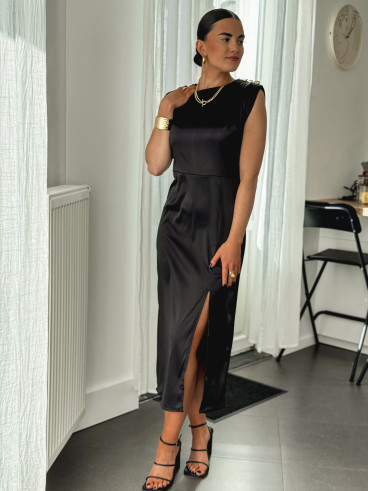 Robe longue Catharina - Noir