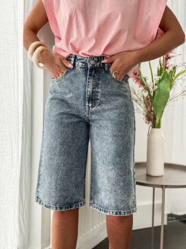 Short en jeans Sidonie - Bleu jeans