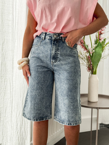 Short en jeans Sidonie - Bleu jeans