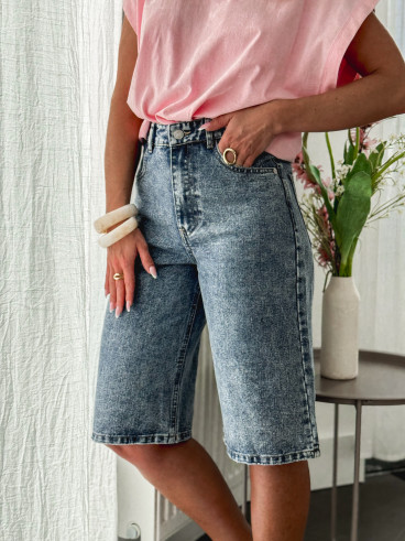 Short en jeans Sidonie - Bleu jeans