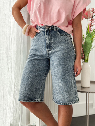 Short en jeans Sidonie - Bleu jeans